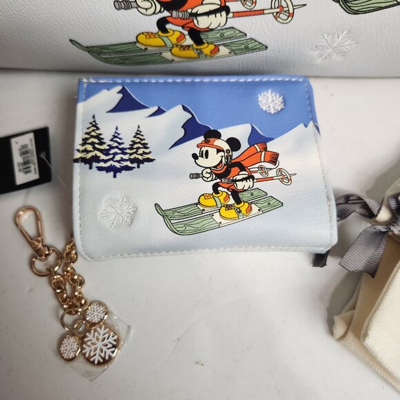 NWT 3 Piece Disney Our Her Universe Ski Tote Bag Wristlet Pouch & Wallet - Picture 5 of 16